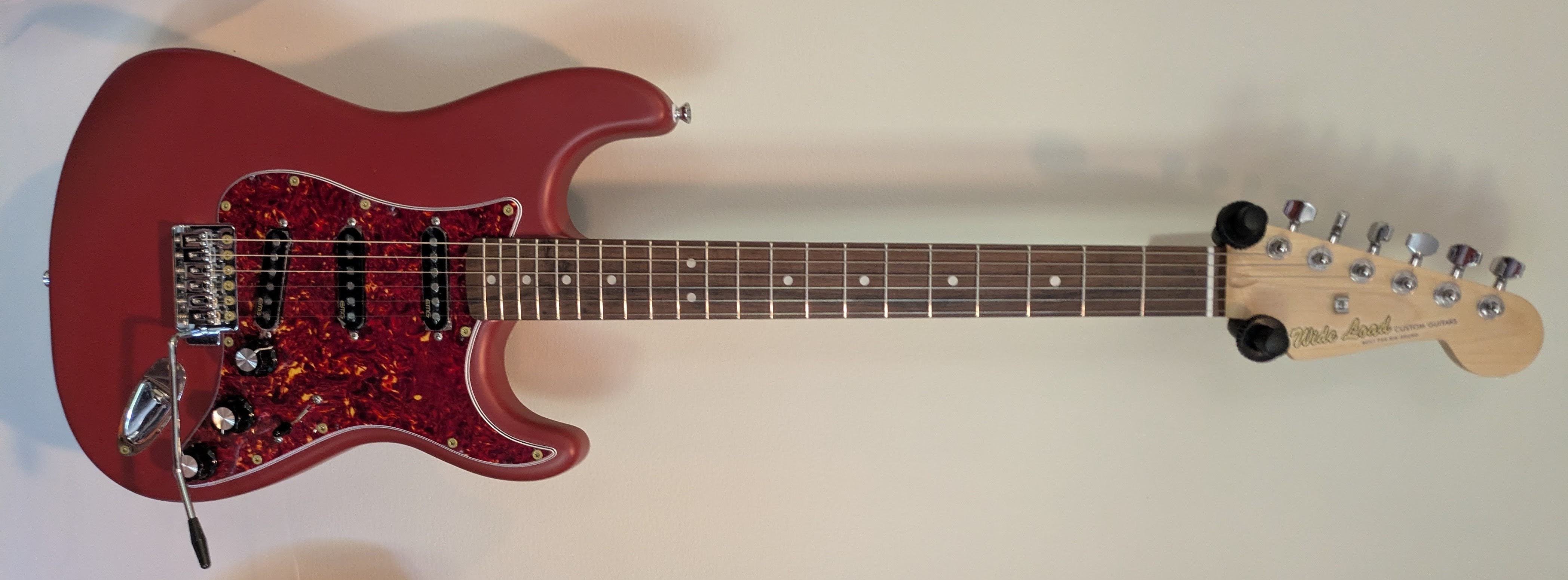 red strat guitar